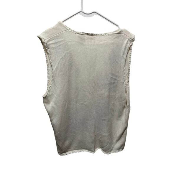 Vintage Bobbie Brooks Embroidered "Teacher" Vest Floral /Heart Design Womens XL - Picture 6 of 7